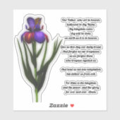 Sticker La prière du Seigneur Notre Père Iris (Feuille)
