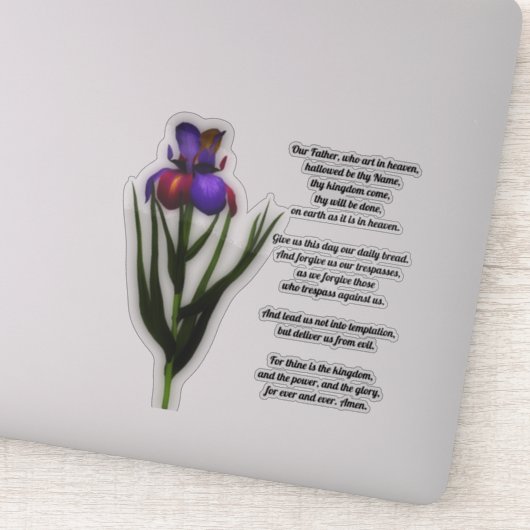 Sticker La prière du Seigneur Notre Père Iris (Détail)