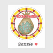 Sticker La procrastination est le voleur de temps (Feuille)