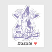 Sticker La puissance étoilée des filles hexagonales (Feuille)