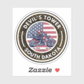 Sticker La route de Devil's Tower - le voyage à moto en la (Feuille)