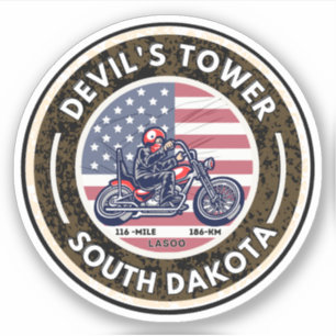Sticker La route de Devil's Tower - le voyage à moto en la