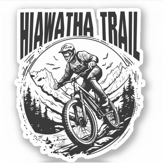 Sticker La Route de la Hiawatha - VTT Pittoresque (Devant)