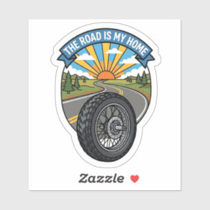 Sticker La route est ma maison Biker Moto Vinyl