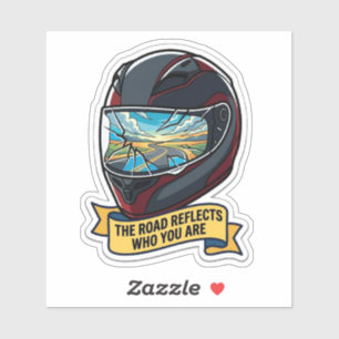 Sticker La route reflète qui vous êtes Casque de moto Viny