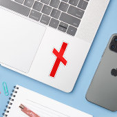 Sticker La Rune Nauthiz (rouge) (Ordinateur portable avec iPhone)