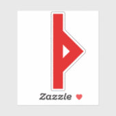 Sticker La Rune Thurisaz (rouge) (Feuille)