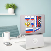 Sticker La Russie Extraordinaire forme les symboles nation (Ordinateur portable sur le bureau)