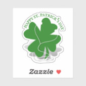 Sticker La Saint-Patrick Clover Irlandais (Feuille)