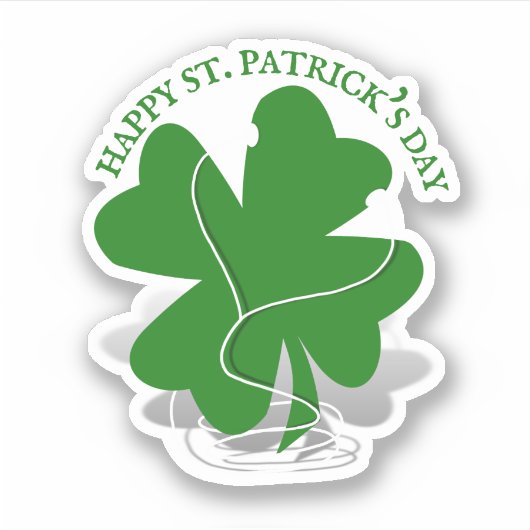 Sticker La Saint-Patrick Clover Irlandais (Devant)