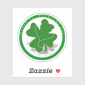 Sticker La Saint-Patrick Clover Irlandais (Feuille)