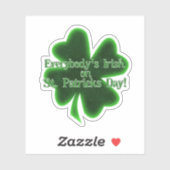 Sticker La Saint-Patrick d'Irlandais (Feuille)