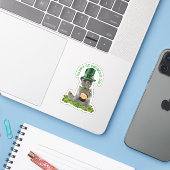 Sticker La Saint-Patrick - Raton laveur chanceux (Ordinateur portable avec iPhone)