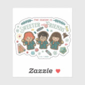 Sticker La saison est plus douce avec les amis (Feuille)