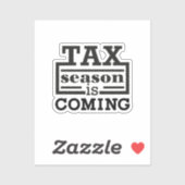 Sticker La saison fiscale arrive (Feuille)