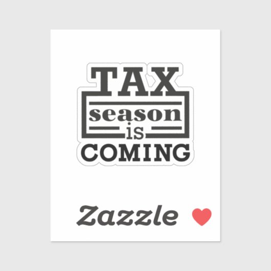 Sticker La saison fiscale arrive (Feuille)