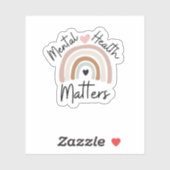 Sticker La santé mentale compte Rainbow (Feuille)