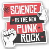 STICKER LA SCIENCE EST LE NOUVEAU ROCHER DE PUNK (Devant)