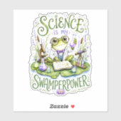Sticker La science est ma grenouille superpuissante scient (Feuille)