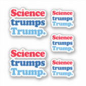 Sticker La science l'emporte sur Trump (Devant)