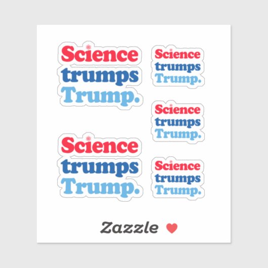 Sticker La science l'emporte sur Trump (Feuille)