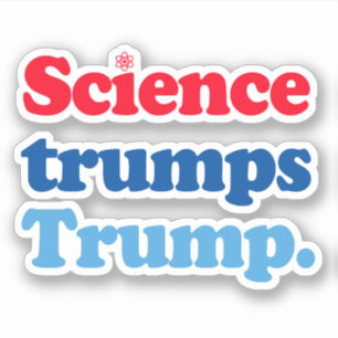 Sticker La science l'emporte sur Trump