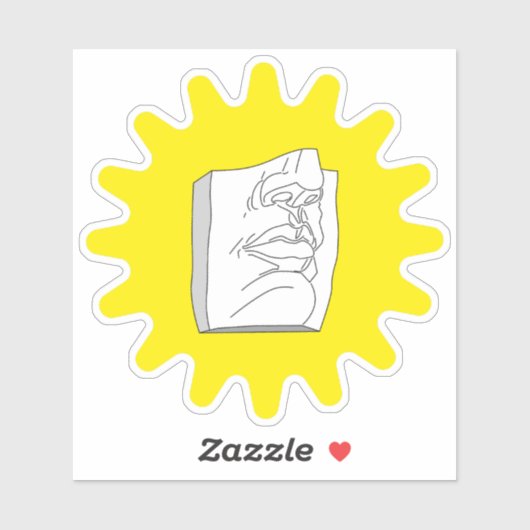 Sticker La sculpture antique moderne. (Feuille)