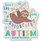 Sticker La sensibilisation sur l'autisme ne laisse pas tom (Devant)