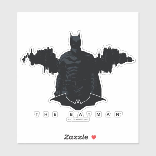 Sticker La silhouette de Batman Gotham (Feuille)