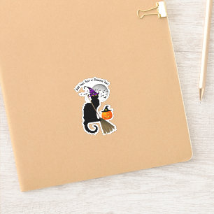 Sticker La Sorcière d'Halloween Le Chat Noir