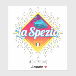 Sticker La Spezia Liguria Italie Retro Cruise Ship Vintage