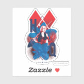 Sticker La Suicide Squad | Harley Quinn Fern & Diamonds (Feuille)
