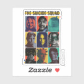 Sticker La Suicide Squad | Rétro Grid With Harley Quinn (Feuille)