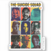 Sticker La Suicide Squad | Rétro Grid With Harley Quinn (Devant)