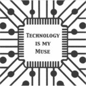 Sticker La technologie est ma muse (Devant)