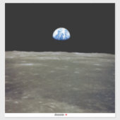 Sticker La Terre de Lune dans l'espace noir (Feuille)