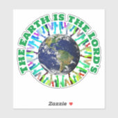 STICKER LA TERRE EST LE SEIGNEUR DU SEIGNEUR (Feuille)