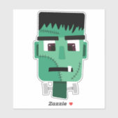 Sticker La tête du monstre Frankenstein (Feuille)