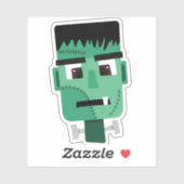 Sticker La tête du monstre Frankenstein (Feuille)