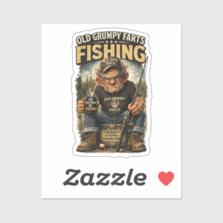 Sticker La thérapie a une canne à pêche drôle pêcheur