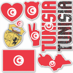 Sticker La Tunisie Extraordinaire forme les symboles natio