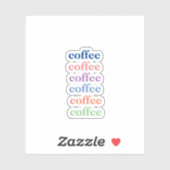 Sticker La typographie du café pour l'autocollant d'affair (Feuille)
