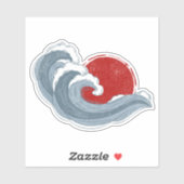 Sticker La vague de Kanagawa (Feuille)
