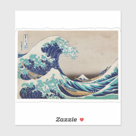 STICKER "LA VAGUE" PAR KATSUSHIKA HOKUSAI (Feuille)