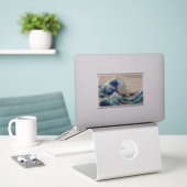 STICKER "LA VAGUE" PAR KATSUSHIKA HOKUSAI (Ordinateur portable sur le bureau)