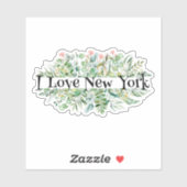 Sticker La verdure I Love New York (Feuille)