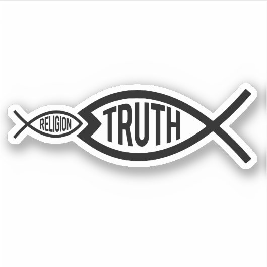Sticker La vérité est plus grande que la religion (Devant)