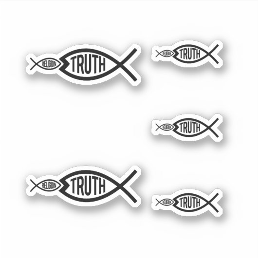 Sticker La vérité est plus grande que la religion (Devant)