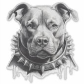 Sticker La Vie Comme Bull Terier Avec Spike Caller (Devant)