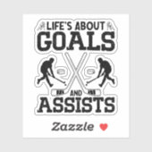 Sticker La vie est au sujet des objectifs et aide l'amoure (Feuille)